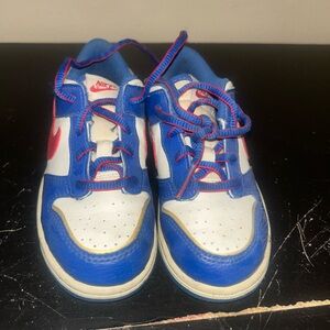 Nike Kids Blue, White, and Red Sneakers